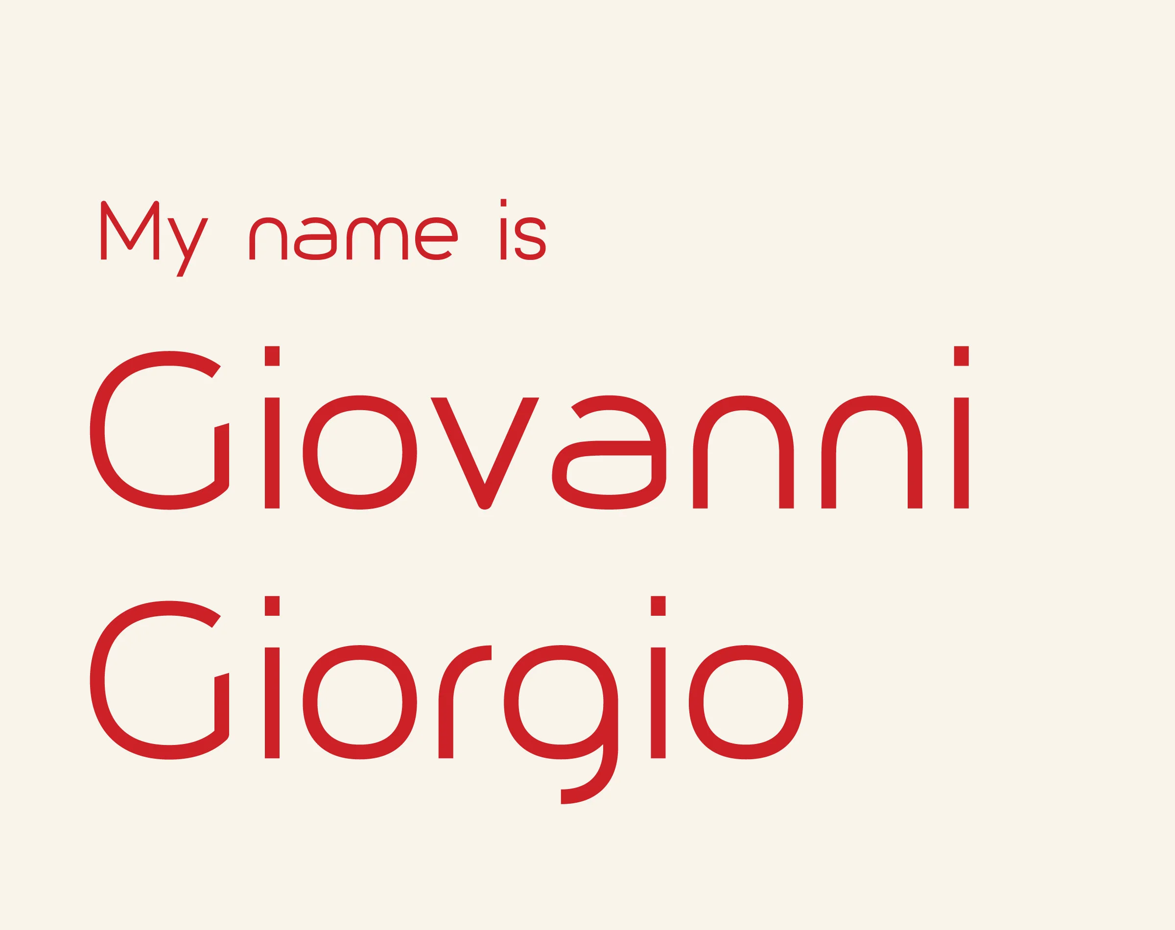 Giorgio in use