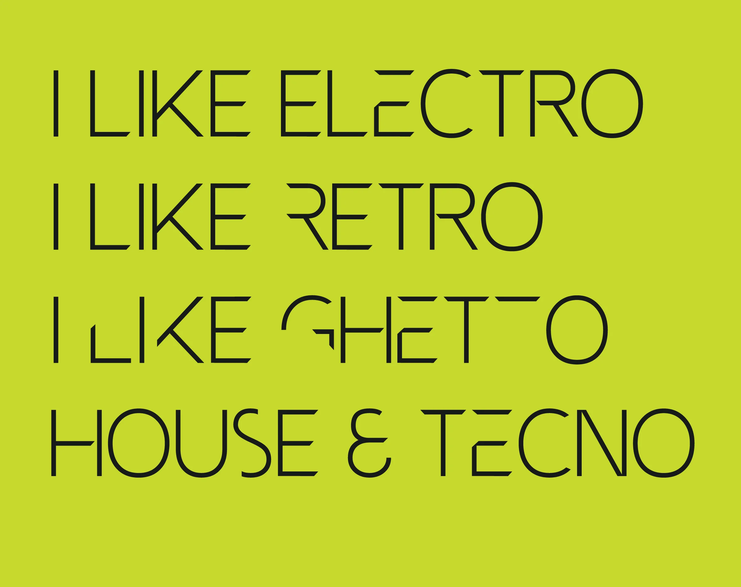 MNML Font in use