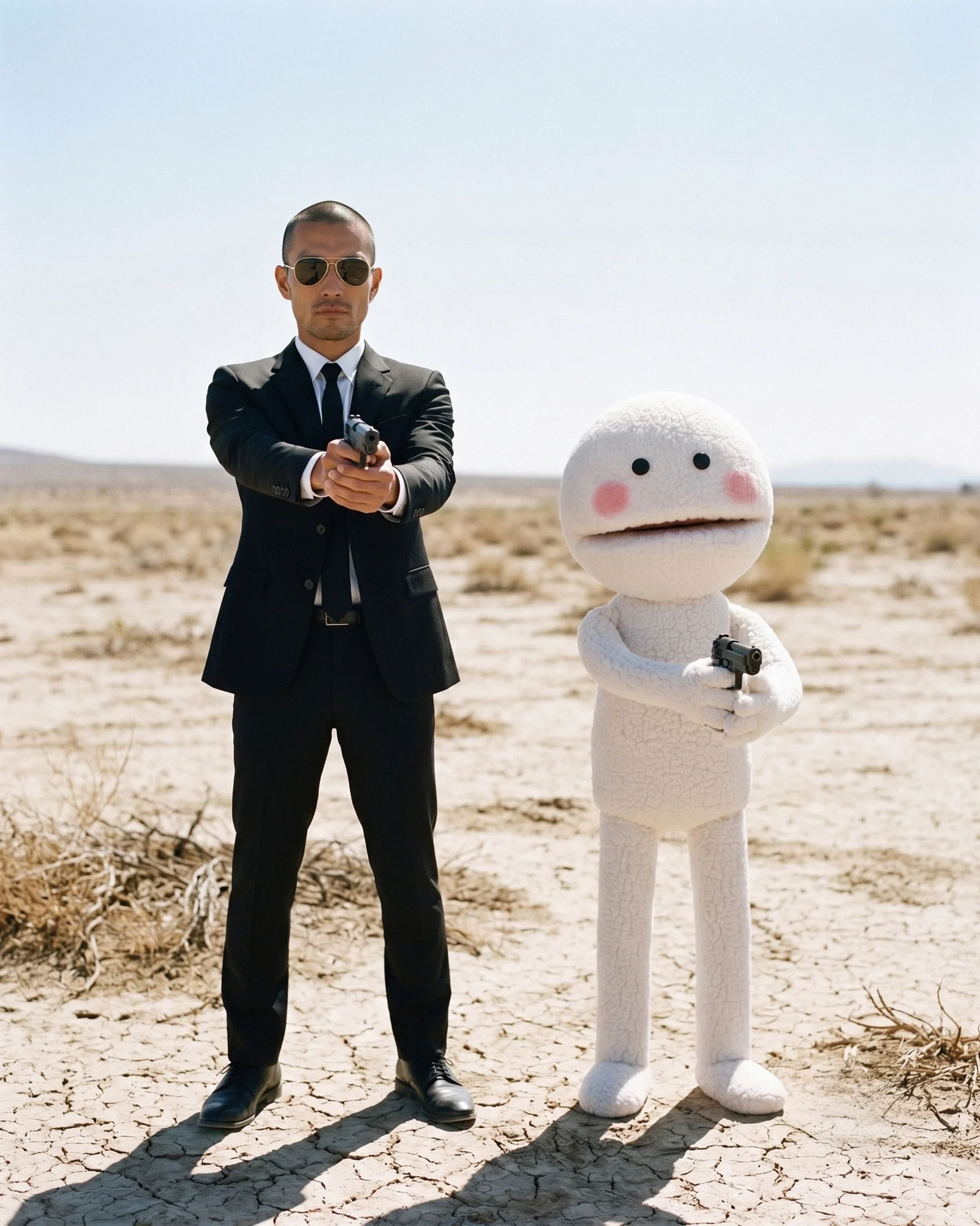 CVS and George in the desert